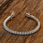 5.15Ct 100% Natural Round Diamond Tennis Bracelet in White Gold - BEST OFFER