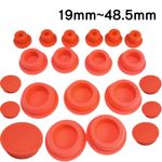 Red Silicone Rubber Hole Plugs Blanking End Caps Seal Insert Bung Tube 19~48.5mm