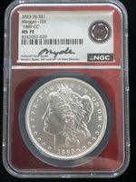 2023 FIJI S MORGAN FIRST DAY OF ISSUE 1889-CC NGC MS70 - David Ryder Signed