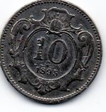 1895 - 10 Heller - Austria, Franz Joseph I -Bright Coin