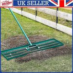 Lawn Leveling Rake 36"x10" Level Lawn Tool with Steel Extended Handle Gardening