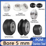 POM Material Big Pulley Wheel With Bearings For 3D Printer Part Bore 5 mm