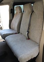 VW Transporter T4 T5 T6 GREY SHEEPSKIN Faux FUR VAN Seat Covers 2+1