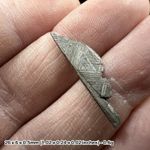 Genuine muonionalusta meteorite slice with widmanstatten pattern - certified