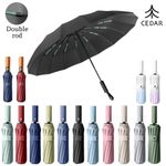 Cedar® Extra Strength Umbrella foldable 24 Rods Fully Automatic Large UV Protect