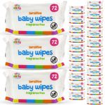 Baby Wipes Case Bulk 24 x 72 Packs (1728 Wipes) | Wet Wipes Multipack Sensitive