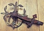 ANTIQUE IRON LATCH LARGE 15" RECLAIMED GOTHIC CHURCH DOOR GATE LATCH HANDLE #L9