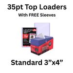 25/50/100/200/500/1000CT Standard 3"x4" Toploaders For 35pt Trading Sports Cards