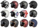 VCAN H589 OPEN FACE RETRO MOD SCOOTER MOTORCYCLE HELMET BLACK UNION JACK TARGET