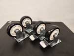 Heavy Duty 100mm/4‘’ Rubber Swivel Castor Wheels Trolley DIY Furniture Caster