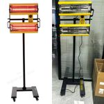 2600W Infrared Paint Heating Heater Lamp Spray/Baking Workshop Curing Lamp+Stand