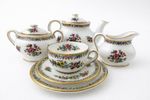 Coalport Ming Rose Miniature Tea Set Bone China England Teapot Cup Saucer Plate