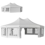Outsunny 10 Sides Heavy Duty Tent Gazebo Outdoor Party Wedding Event Marquee