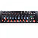 9 Channel Mixer 19 inch Rack Mountable 6 Mic or Line 3 Stereo FX and Bluetooth
