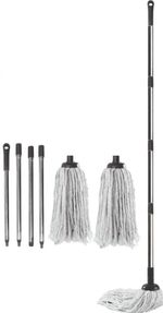 Cotton Floor Mop 100% Cotton with Handle Mop Heads Cleaning Floor Heavy Duty