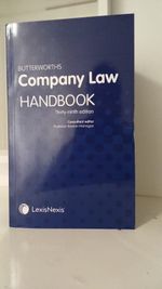 Butterworths Company Law Handbook 39th Ed 2025 By Brenda Hannigan LexisNexis