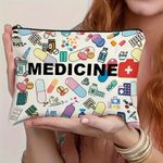 First Aid Canvas Storage Bag Case Colours Zip Fastening Travel Medicine Bag UK
