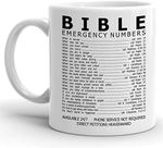 CiderPressMugs® Christian Gifts Bible Emergency Numbers Mug Cup Christian Gifts