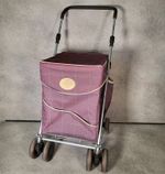 The Genuine Sholley Shopping Trolley Purple Folding 6 Wheel Mobility Shopper UK 