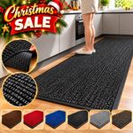 Large Heavy Duty Non Slip Rubber Door Mat Runner Rug Back Hallway & Kitchen
