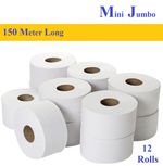 12 Mini Jumbo Toilet Rolls Toilet Paper Commercial Toilet Rolls Toilet Paper