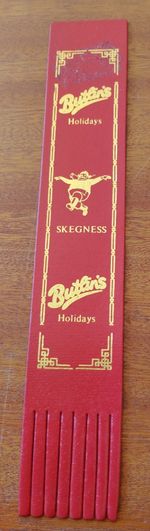Butlin's Holidays 🤹🏿 SKEGNESS Lincolnshire Vintage Leather Bookmark MUSTY D68 