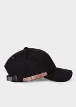 Paul Smith Men's Hat Cap Hat Baseball Golf TRIM Signature Stripe Black