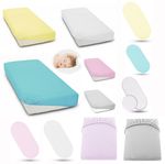 Super Soft Sheet 100% Cotton Jersey Stretchy Fit Moses Basket/Cot/Cotbed/Crib