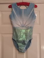 Girls Quatro Leotard Blue Sequined. Age 14/16. UK Size ALA. 36/38