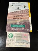 Pre-owned Bath V Wasps Rugby Union Pilkington Shield Programme & Ticket 1995