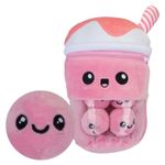 Boba Tea Soft Toy Cute Plushie Huggable Plush Pink