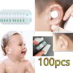 100PCS Plastic Waterproof Ear Protector Swimming Cover Caps Disposable Stickers