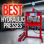 10 Ton Hydraulic Shop Press Machine With Gauge, H - Frame Garage Equipment Red