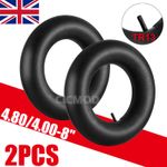 2pcs 4.80/4.00-8 Inner Tube Wheelbarrow Tyre Heavy Duty 480/400-8 Straight Valve