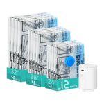 Vacuum Storage Bags with Electric Pump 12 Pack Assorted Sizes