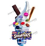 Smarties Flake Ice Cream Sundae Sticker Decals KBG Van(Choose Size)