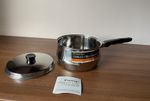 Vintage Prestige Stainless Steel Saucepan Copper Base 1990s UNUSED Lid 8•5 inch 