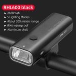 ROCKBROS Bike Front light Smart Headlight USB Charging Rainproof 600 Lumen