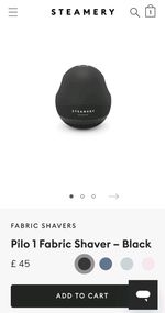 Steamery Fabric Shaver Lint Remover Pilo 1, Removes Pills, Bobbles and Lint