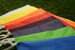 Coloured Corner Flags, Single Colour, 2 Colour, Custom Printing Also Available.