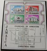 1980 Churches of Kingston Jamaica Stamps ( in 50% off deal)