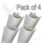 4 X 2400mm ANODISED ALUMINIUM SMALL CURVED CORNER PROFILE 15mm BOARDS CAMPERVAN