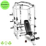 MARCY SM-4231 Folding Power Cage Rack Weight Bench & Accessories Home Multi Gym