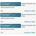 Viscotears Liquid Gel - Carbomer Gel 0.2% - Sterile Dry Eye Drops - 10g x 3 PACK
