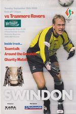 Football Programme SWINDON TOWN v TRANMERE ROVERS Sept 2000 FLC