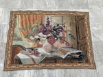 3 x 4 Ft Vintage French Floral Pictorial Tapestry Wall Hanging 132 x 92 cm
