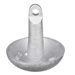 99411 Cast Iron Mushroom Anchor, 3.6kg, Large Steel Eyelet, Silver Finish