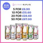 ELF LIQ E-liquid Nic Salt 10ml Vape Juice 5/10/20mg 50VG/50PG Mix & Match