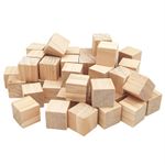 Wooden Cubes 2.5cm/50pcs, Unfinished Square Wood Blocks 2.5cm, 2.5cm/50pcs