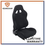 Racing Bucket Seat Large Car Seat & Runners Adjustable Breathable Fit for Car